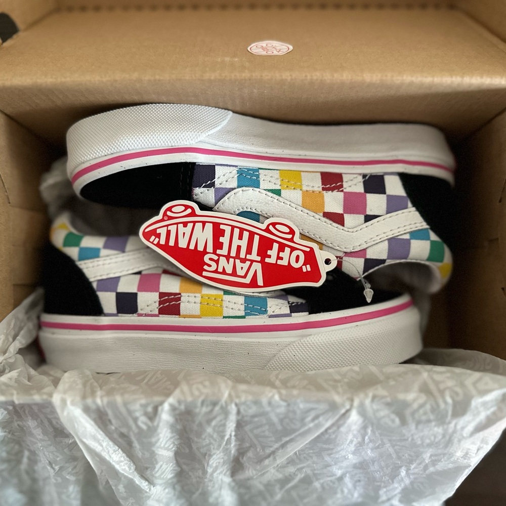 Vans Old Skool Checkerboard Rainbow (Toddler 11.0)
